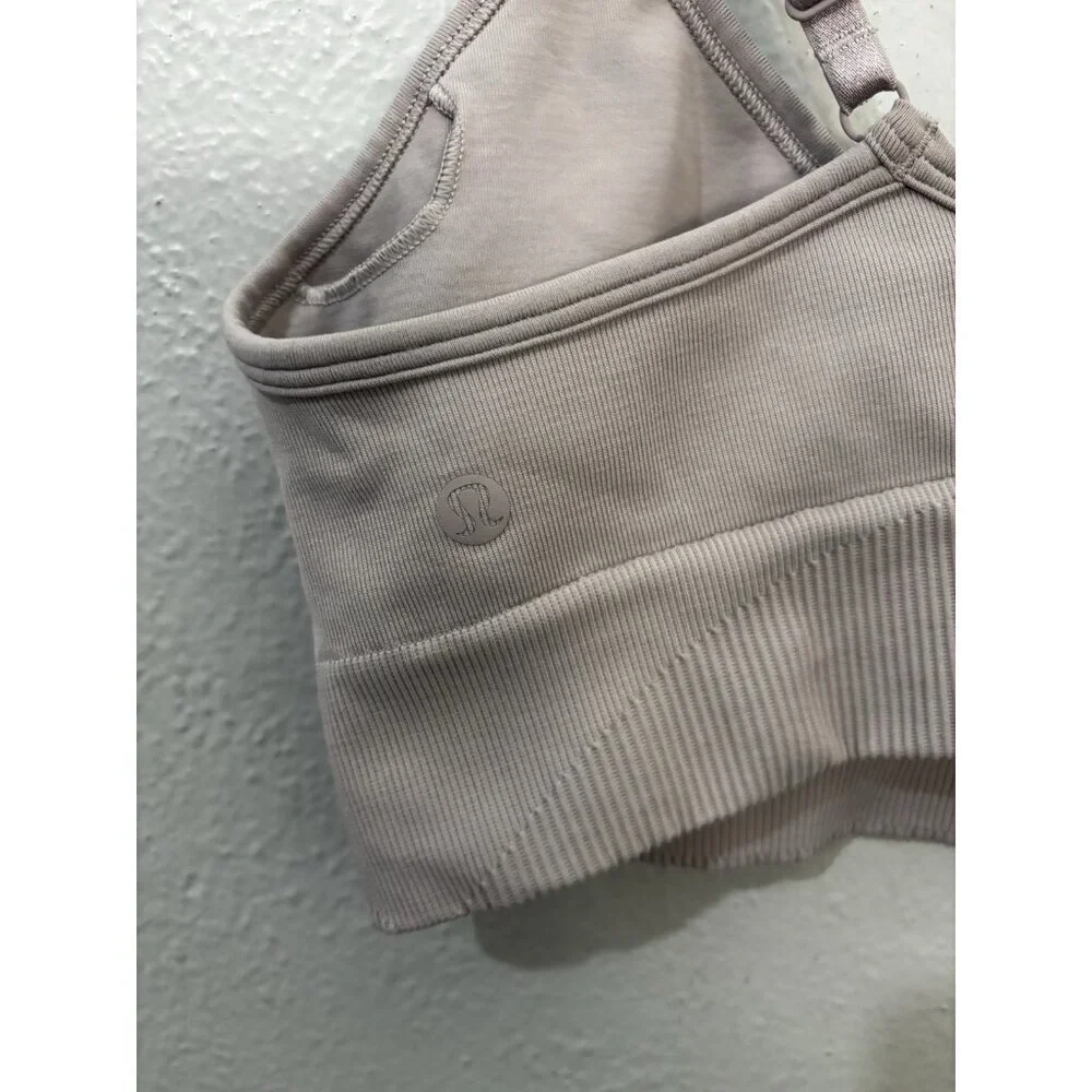 Lululemon Ebb To Street Sport Bra Smoky Blush Women 10  Wireless